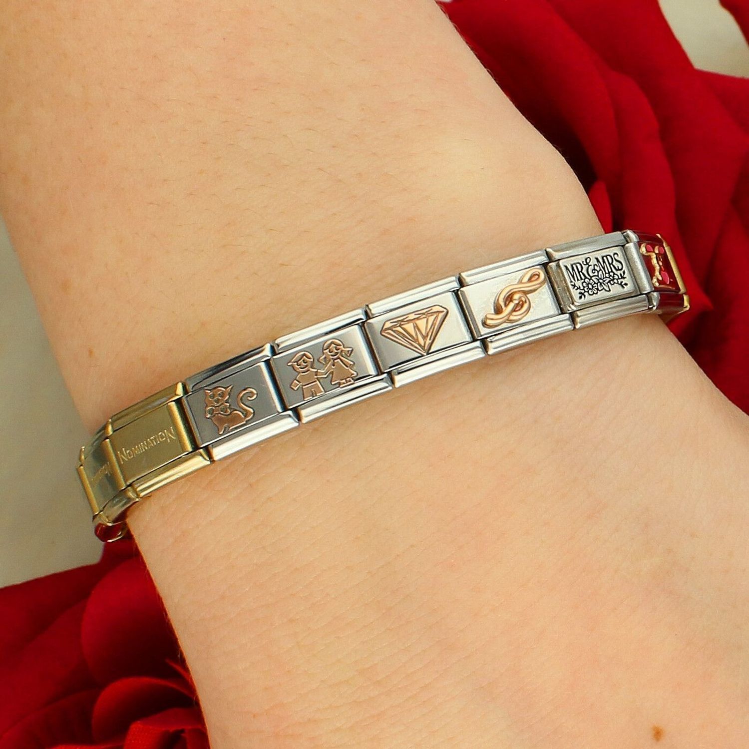 Nomination Link 9K zawieszka różowe złoto 'Klucz wiolinowy' 430106 13 biżuteria nomination nomination zawieszki nomination baza.jpg